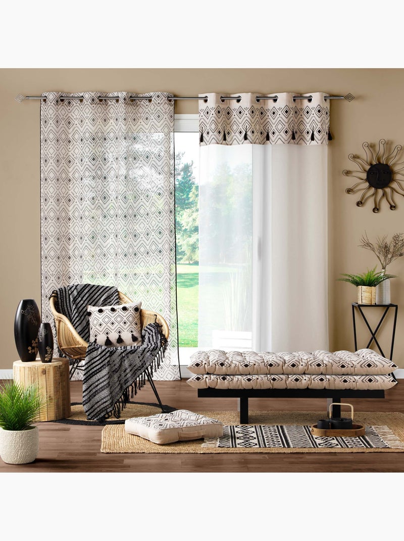 Coussin de sol ou Matelas de sol Collection Ethnic Malik Beige - Kiabi