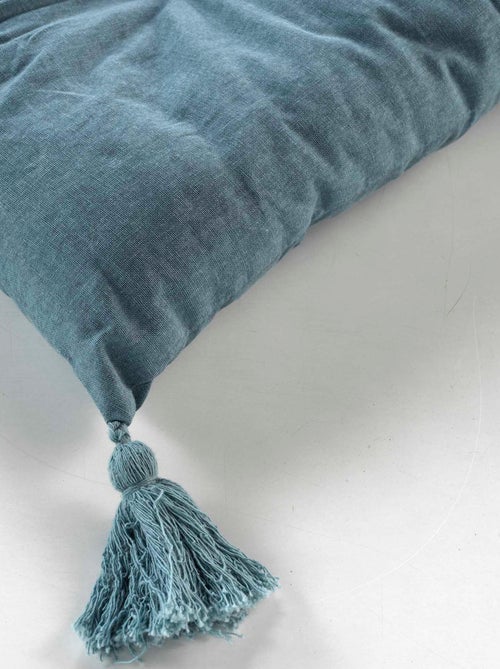 Coussin de sol ou matelas de sol pompons calisto bleu - Kiabi Coussin de sol ou matelas de sol pompons calisto bleu - Kiabi