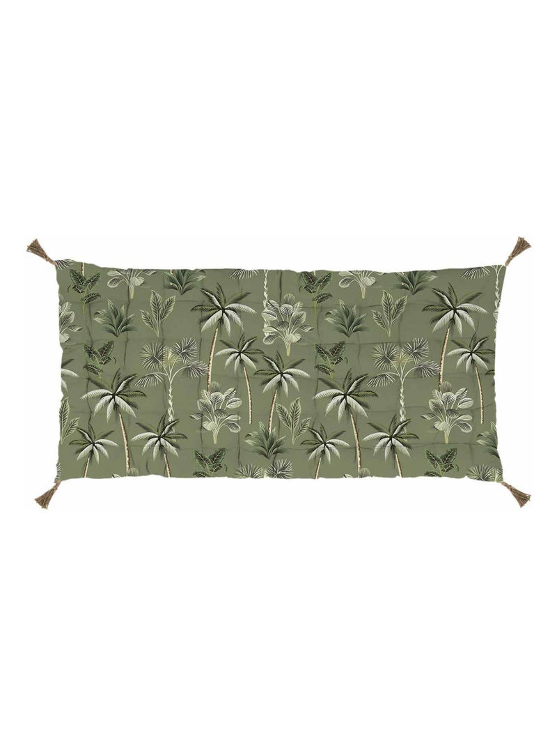 Coussin de sol ou Matelas de sol pompons Mallaca 60 x 120 cm Vert - Kiabi