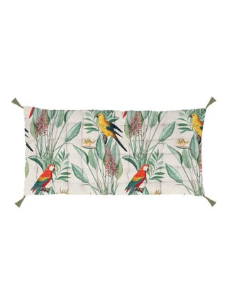 Coussin de sol ou Matelas de sol pompons Safia perroquet 60 x 120 cm