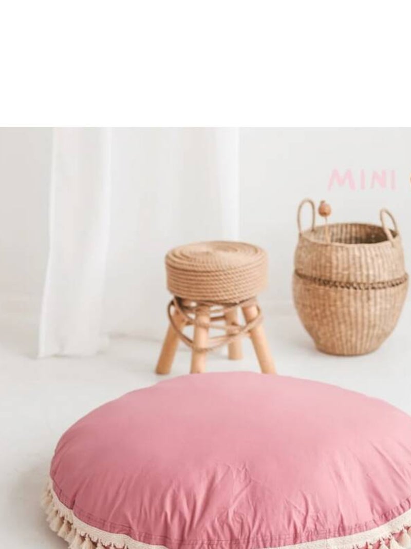 Coussin de sol pompons Rose - Kiabi