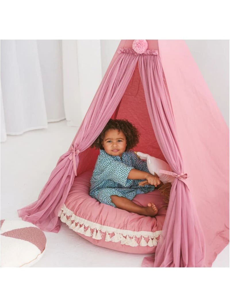 Coussin de sol pompons Rose - Kiabi