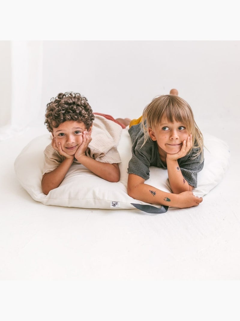 Coussin de sol pour se prélasser avec poignée Blanc - Kiabi