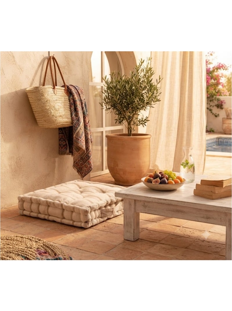 Coussin de sol st tropez Beige clair - Kiabi