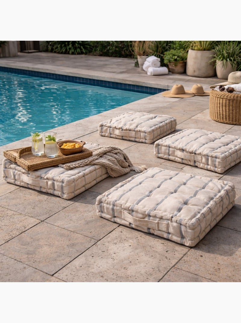 Coussin de sol St tropez gris anthracite - Kiabi