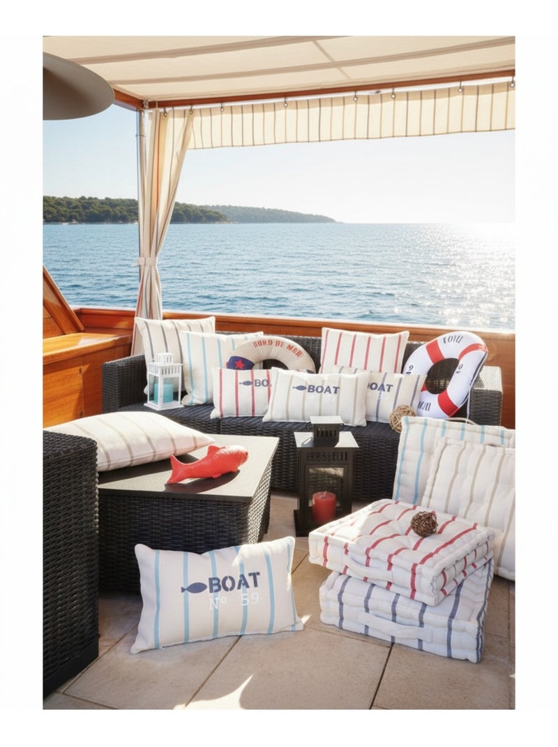 Coussin de sol St tropez gris anthracite - Kiabi