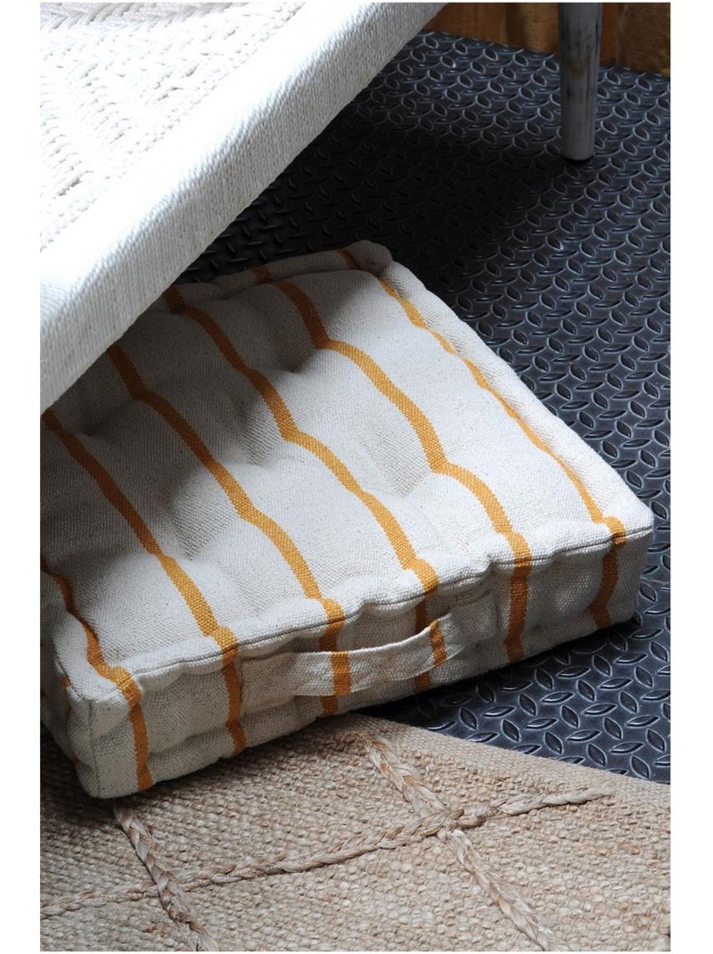 Coussin de sol St tropez Jaune moutarde - Kiabi