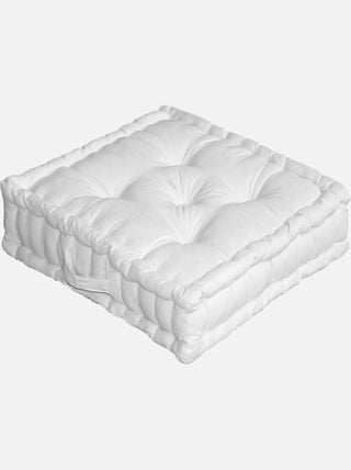 Coussin de sol uni blanc