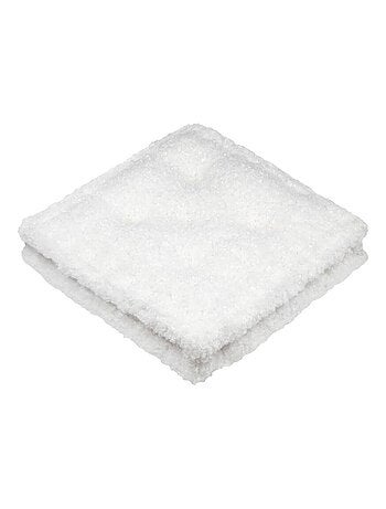 Coussin de sol uni écru bouclette 45x45cm