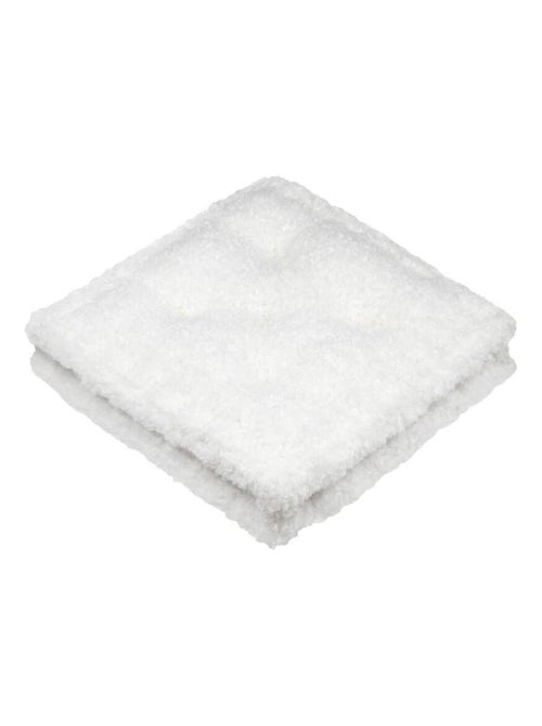 Coussin de sol uni écru bouclette 45x45cm - Kiabi