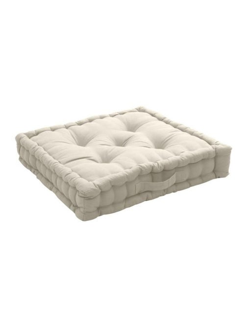 Coussin de sol uni en coton Panama - Kiabi