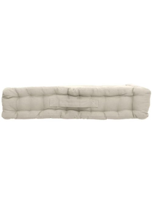 Coussin de sol uni en coton Panama - Kiabi