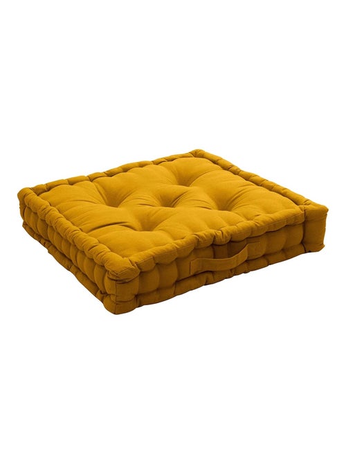 Coussin de sol uni en coton Panama - Kiabi