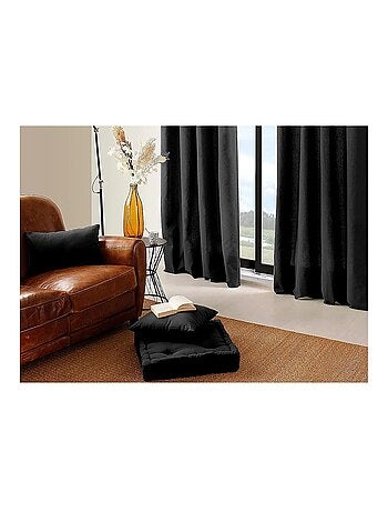 Coussin de sol uni en coton Panama