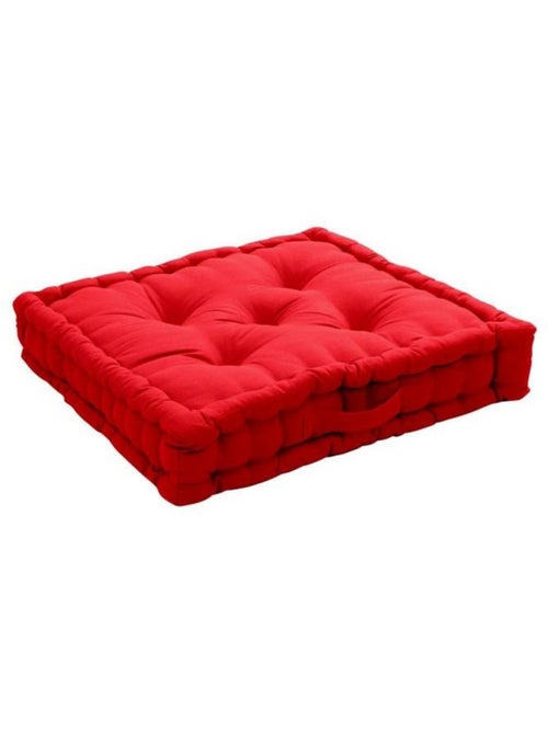 Coussin de sol uni en coton Panama - Kiabi
