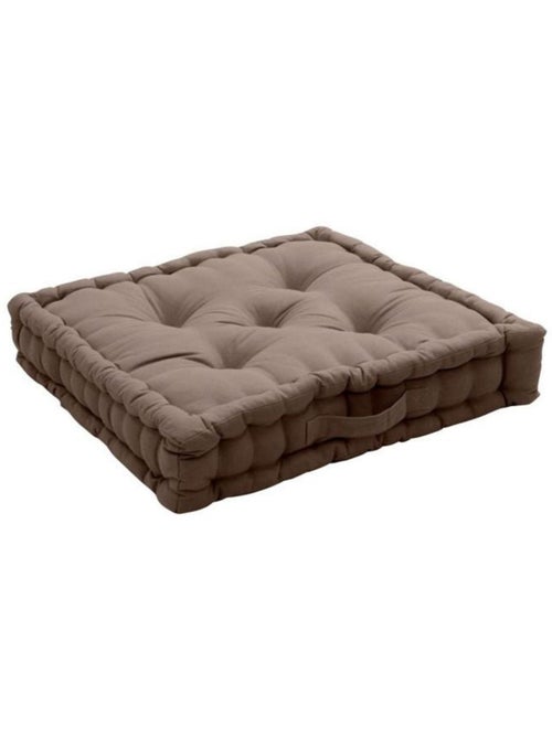 Coussin de sol uni en coton Panama - Kiabi