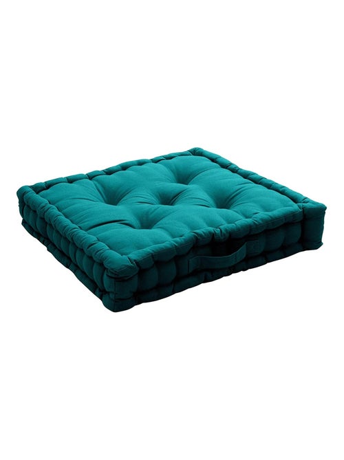 Coussin de sol uni en coton Panama - Kiabi