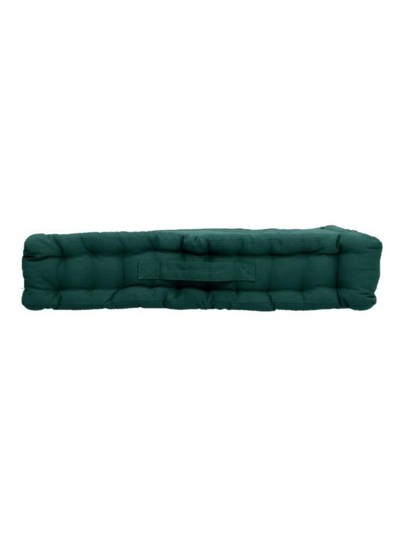 Coussin de sol uni en coton Panama Vert foncé - Kiabi