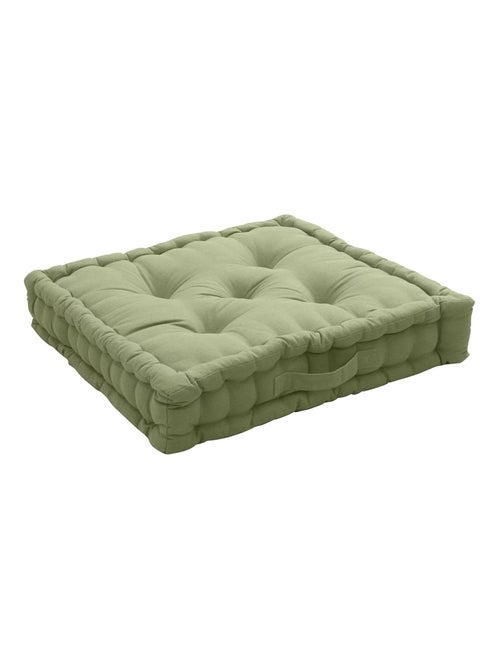 Coussin de sol uni en coton Panama - Kiabi