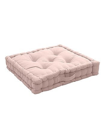 Coussin de sol uni en coton Panama