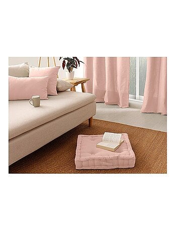 Coussin de sol uni en coton Panama
