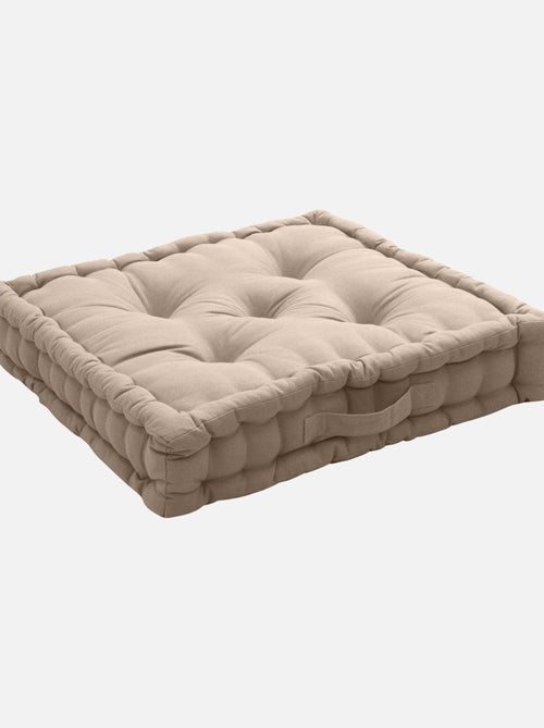 Coussin de sol uni en pur coton - Kiabi