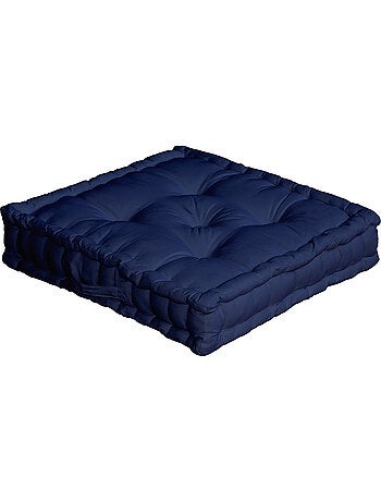 Coussin de sol uni en pur coton