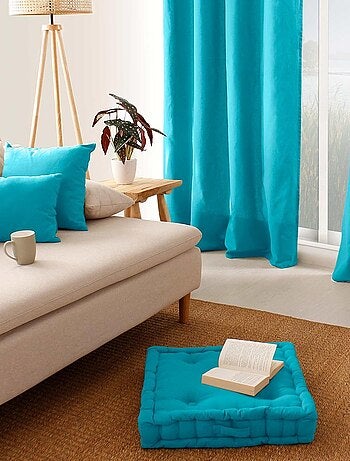 Coussin de sol uni en pur coton