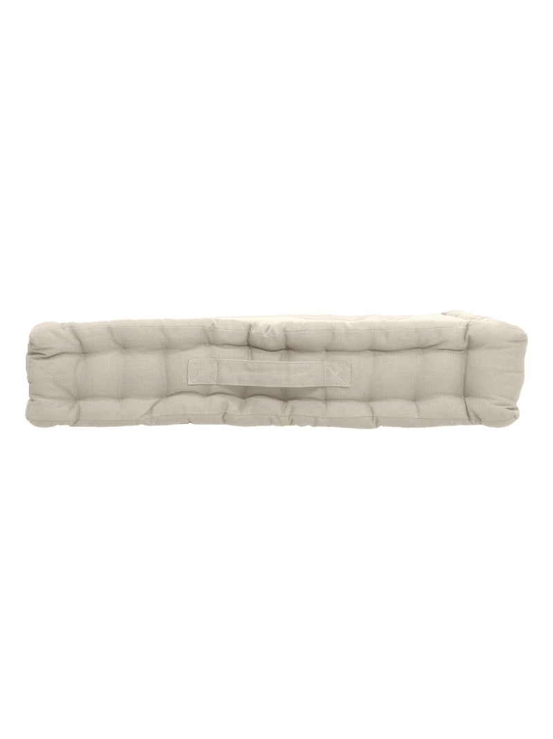 Coussin de sol uni en pur coton Ecru - Kiabi