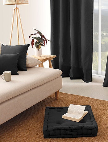 Coussin de sol uni en pur coton