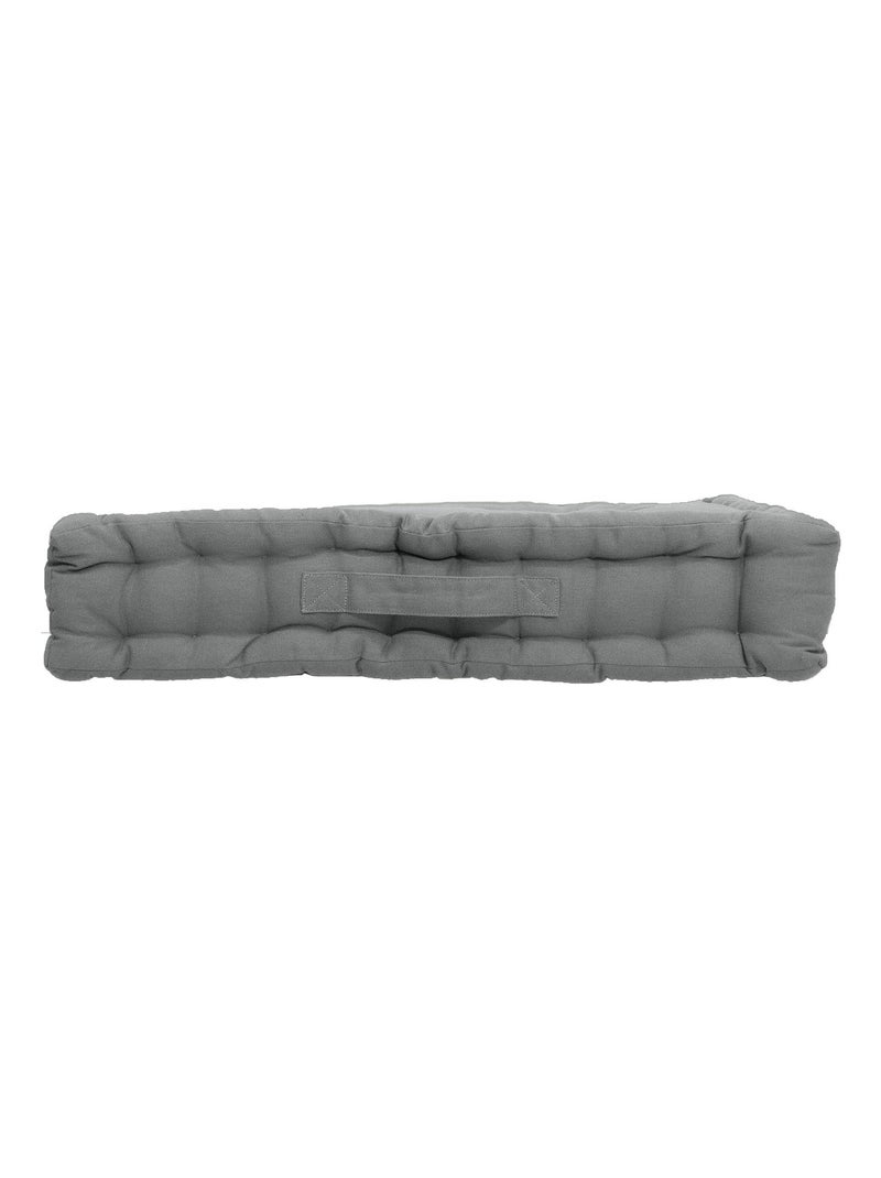 Coussin de sol uni en pur coton Gris clair - Kiabi