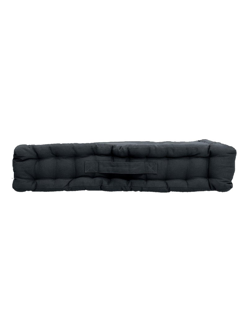 Coussin de sol uni en pur coton Gris foncé - Kiabi
