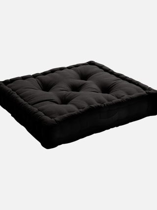 Coussin de sol uni en pur coton