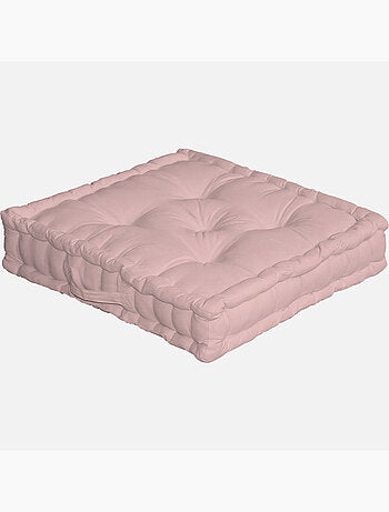 Coussin de sol uni en pur coton