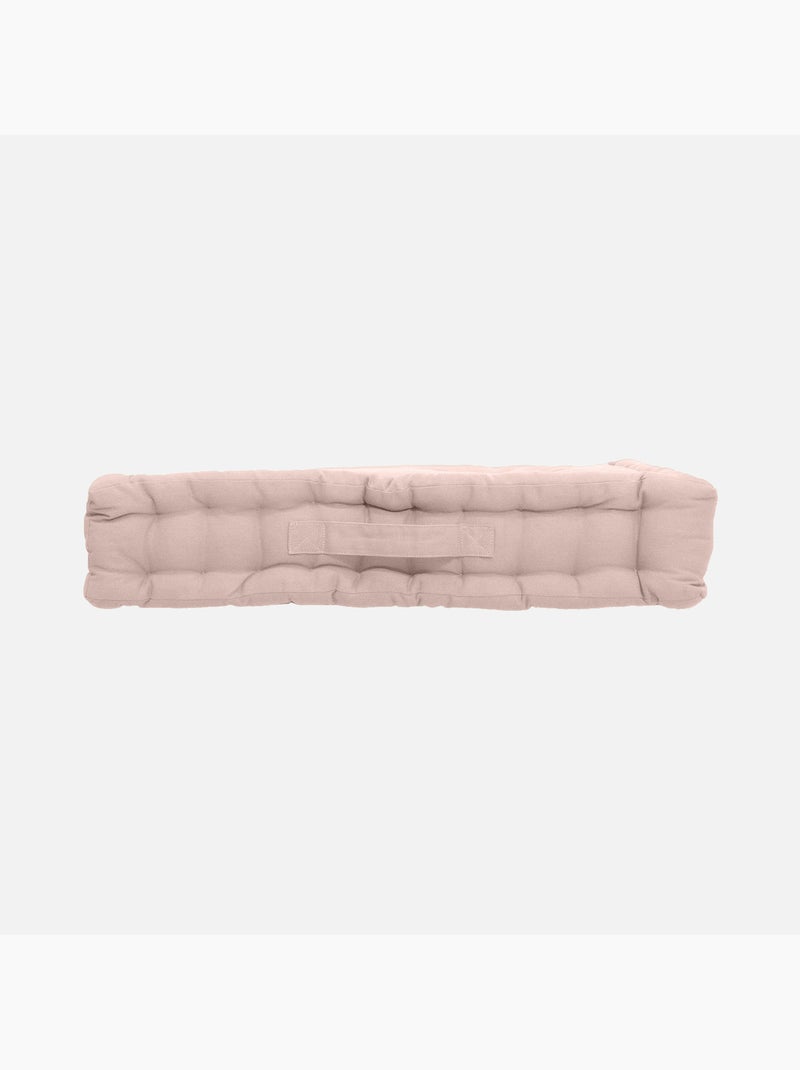 Coussin de sol uni en pur coton Rose - Kiabi
