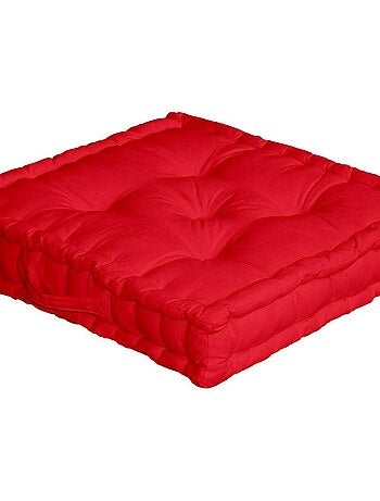 Coussin de sol uni en pur coton