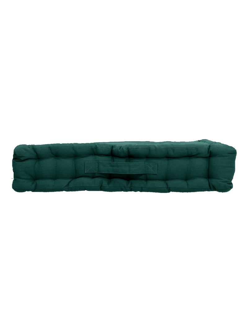 Coussin de sol uni en pur coton Vert foncé - Kiabi