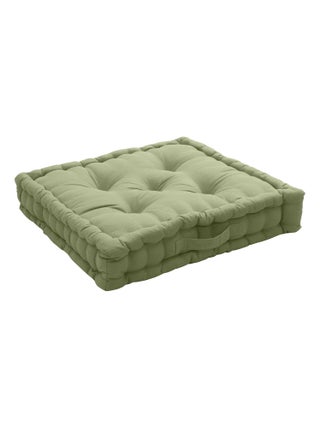 Coussin de sol uni en pur coton
