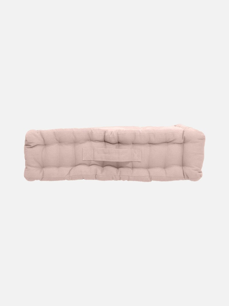 Coussin de sol uni en pur coton Vieux rose - Kiabi