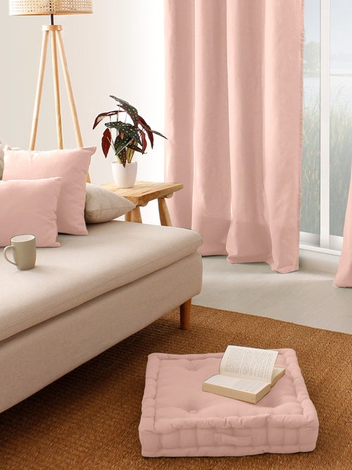 Coussin de sol uni en pur coton - Kiabi