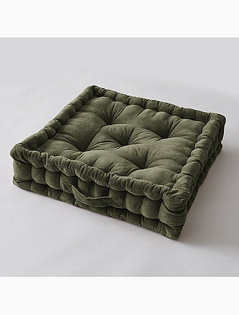 Coussin de sol – velours de coton – doux et moelleux - césar