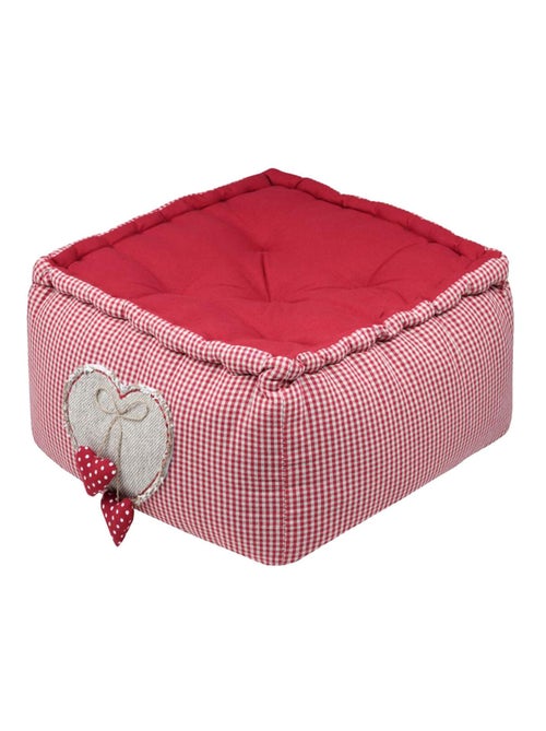 Coussin de sol vichy rouge - Kiabi