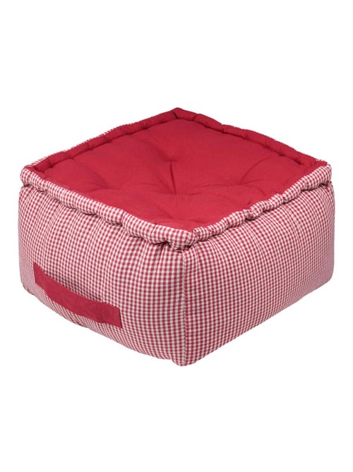 Coussin de sol vichy rouge - Kiabi