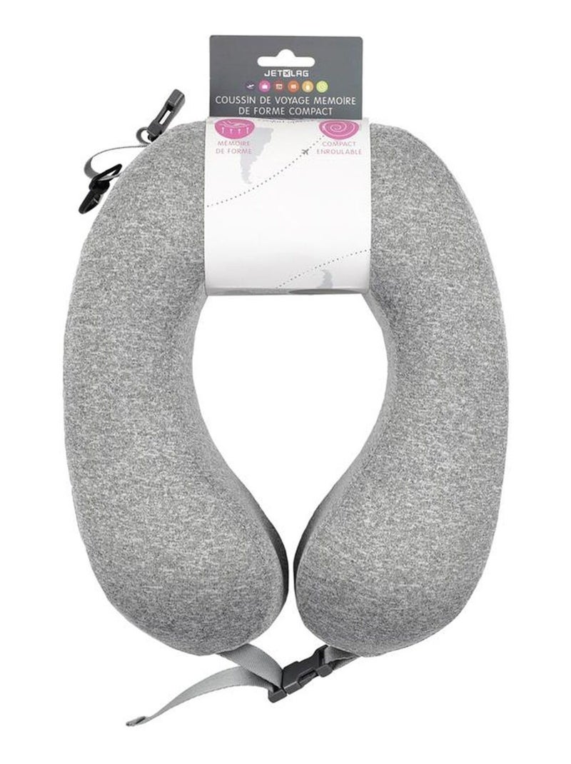 Coussin de voyage à mémoire de forme enroulable Gris - Kiabi