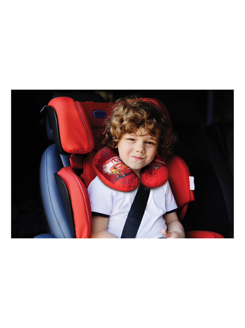 Coussin de voyage cervical - Cars Lightning McQueen-en tissu Rouge - Kiabi