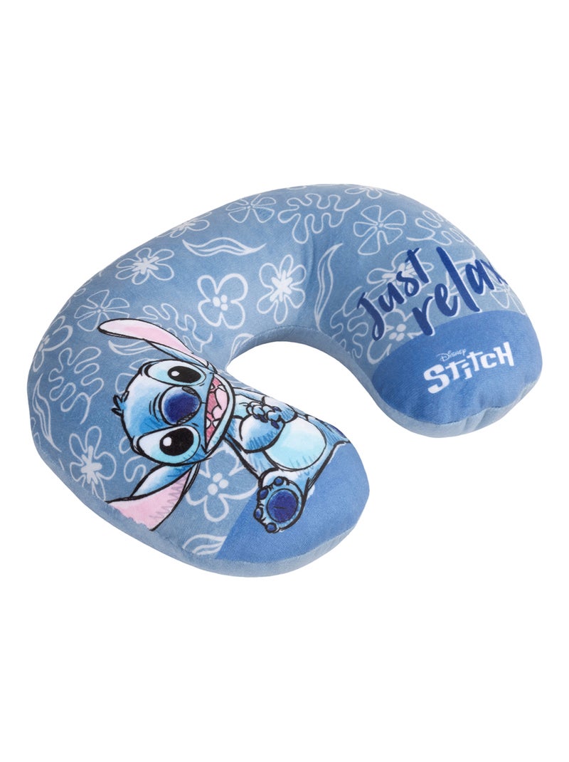 Coussin de voyage cervical en tissu Disney Stitch Bleu Bleu ciel - Kiabi
