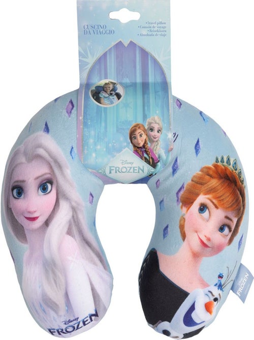 Coussin de voyage Disney Frozen Ice - Soutien-nuque doux - Kiabi