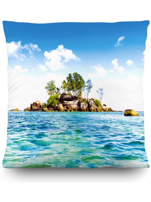 Coussin déco - ile tropicale - 45x45 cm - Kiabi Coussin déco - ile tropicale - 45x45 cm - Kiabi