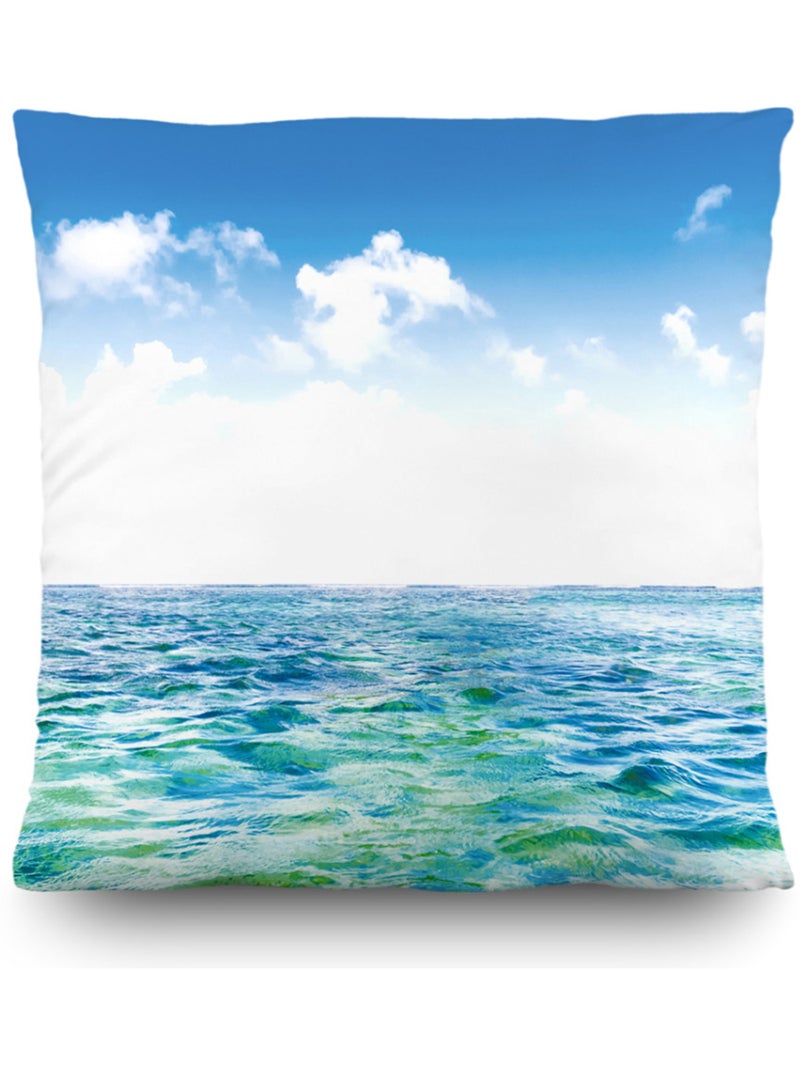 Coussin déco - ile tropicale - 45x45 cm Multicolore - Kiabi