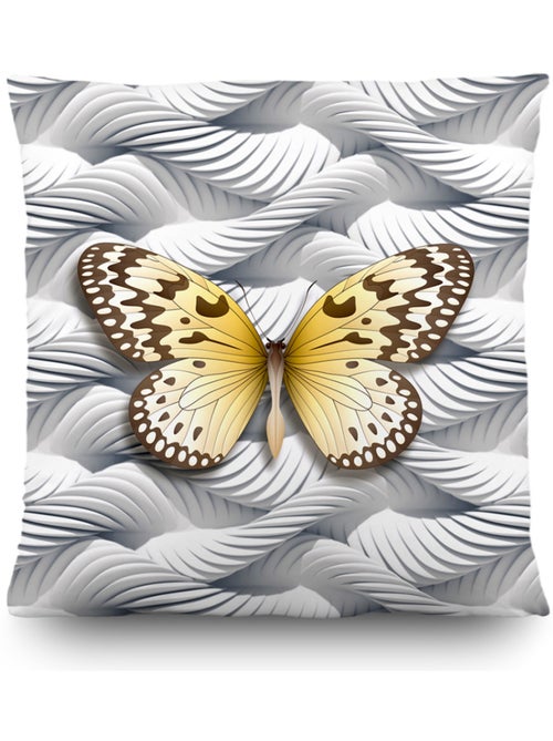 Coussin déco - papillons multicolores - 45x45 cm - Kiabi